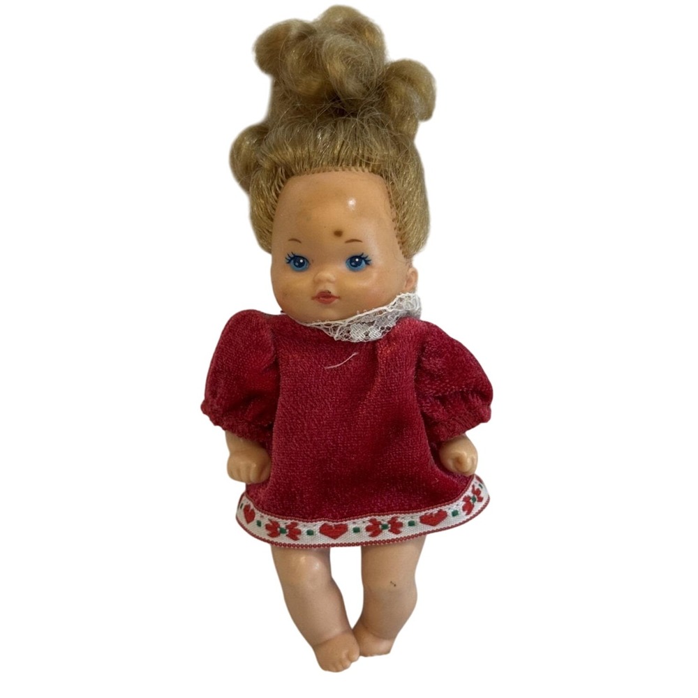 Vintage Mattel Happy Heart Baby‎ Girl Doll 1976. Approx 4.5"